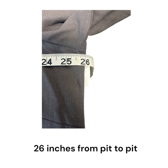 Anne Klein Womens 2X Brown Linen Blend Blouse W/ Half Sleeves & Front Zipper Det - Picture 7 of 11